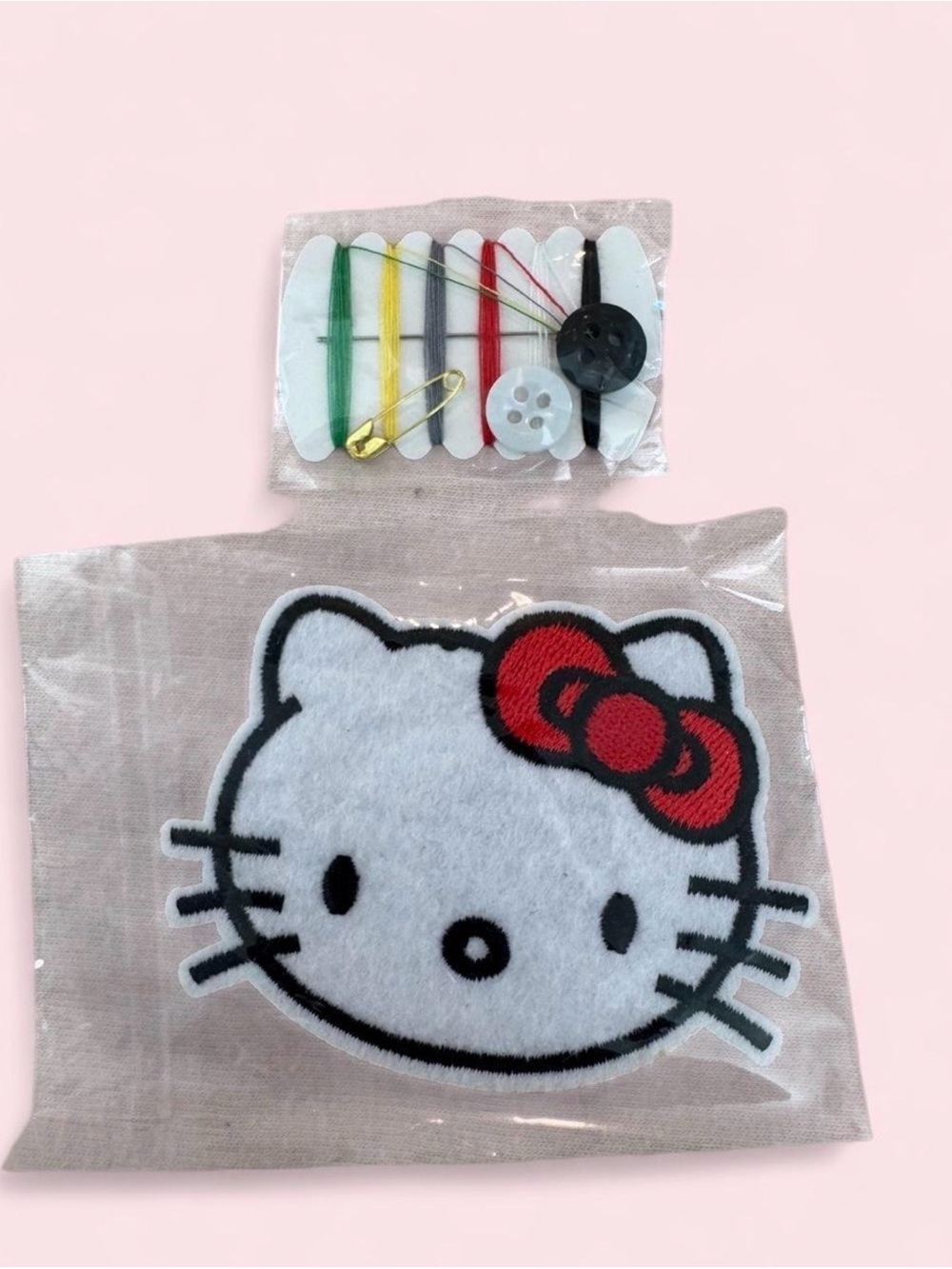 Hello Kitty White & Red Embroidered Sew on Patch for Kids Accessories